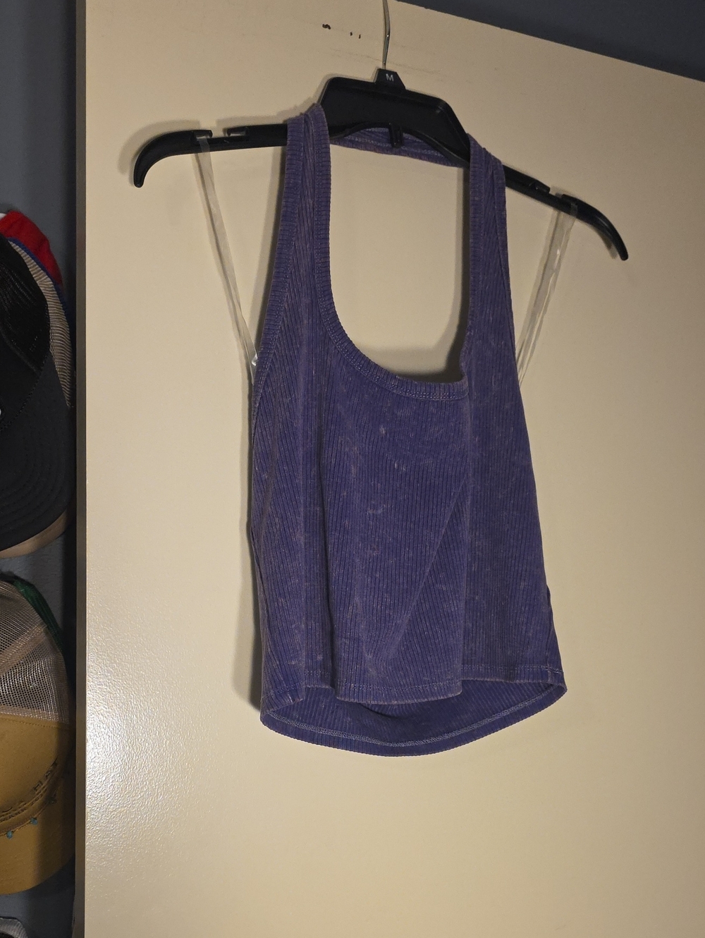Wild Fable Purple Ribbed Halter Top